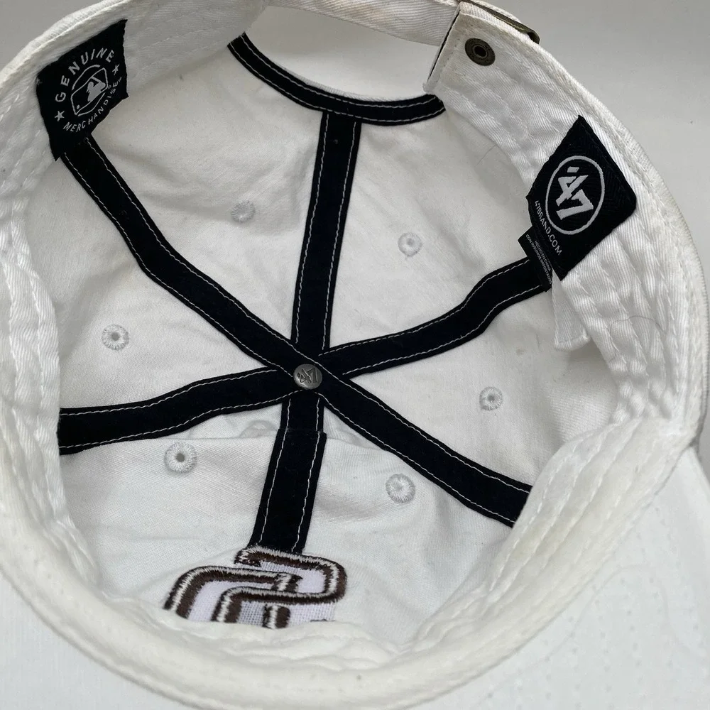 San Diego‎ Padres White Dye 47 Brand Clean Up Strapback VGC Cotton Cleaned